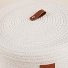 Корзина для хранения SL Home «Бэлл», плетёная, ручной работы, малая, 25×25×13.5 см, белая - Фото 6