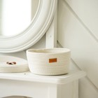 Корзина для хранения SL Home «Бэлл», плетёная, ручной работы, большая, 32×32×16 см, белая - Фото 6