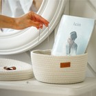 Корзина для хранения SL Home «Бэлл», плетёная, ручной работы, большая, 32×32×16 см, белая - Фото 7