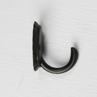 Крючок мебельный ТУНДРА TKO018, однорожковый, черный - Фото 4