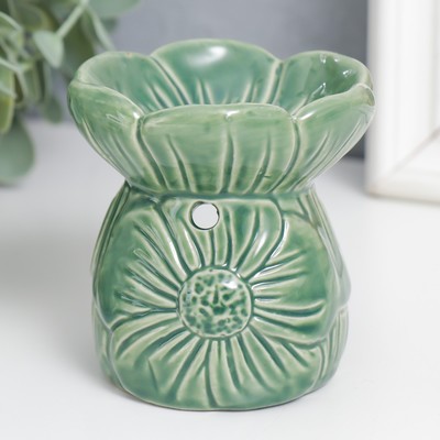 Аромалампа для эфирных масел «Нежный цветок», керамика, 8×8×8 см, МИКС