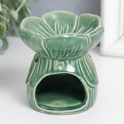 Аромалампа для эфирных масел «Нежный цветок», керамика, 8×8×8 см, МИКС