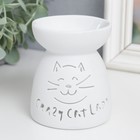 Аромалампа керамика "Котик с улыбкой" 9х7,5х7,5 см - фото 10096176
