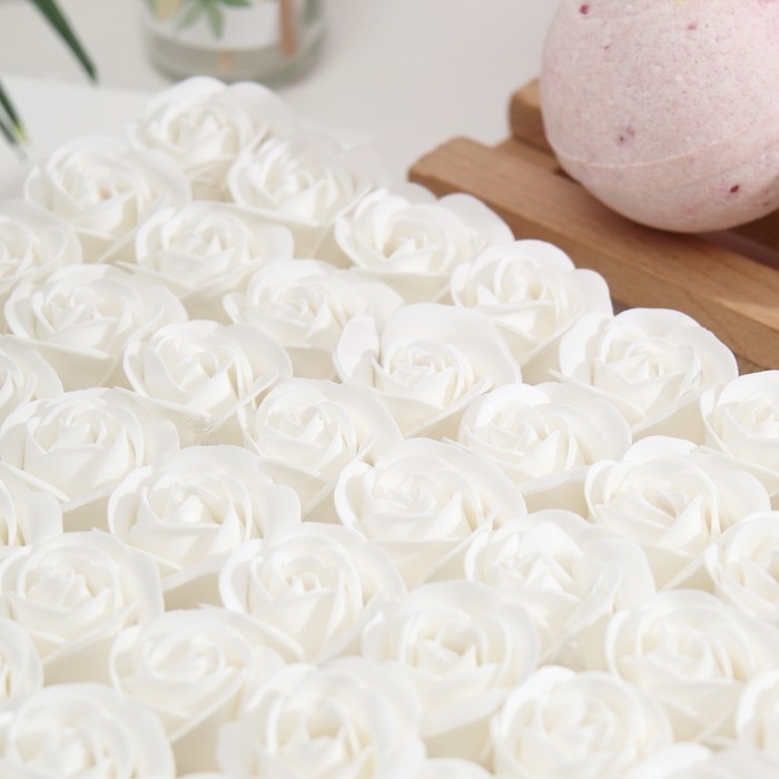 Розы мыльные белые, набор 81 шт - фото 1907571596