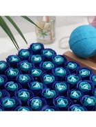 Мыльные розы бело-синие, набор 81 шт. в коробке - Фото 5