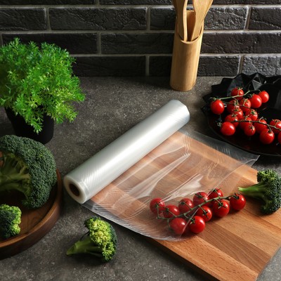 Набор пакетов для вакууматора Luazon, в рулоне 28×500 см, 90 мкм, прозрачные