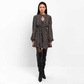 Платье мини женское MIST, размер 42, чёрное