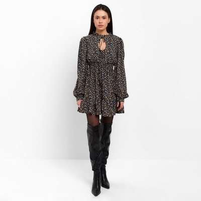 Платье мини женское MIST, размер 50, чёрное