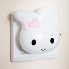 Ночник "Зайчик с бантом" LED белый 8х7х8 см RISALUX 7586748