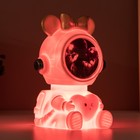 Ночник-увлажнитель Мишка космонавт LED USB белый 12х12х16,5 см - фото 9590493