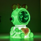 Ночник-увлажнитель Мишка космонавт LED USB белый 12х12х16,5 см - фото 9590494