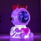 Ночник-увлажнитель Мишка космонавт LED USB белый 12х12х16,5 см - фото 9590497