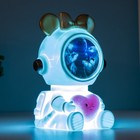 Ночник-увлажнитель Мишка космонавт LED USB белый 12х12х16,5 см - фото 9590498