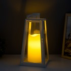 Ночник Свеча LED от батареек 3хААА белый 15,8х15,8х32,5 см RISALUX - фото 31541789