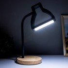 Настольная лампа Лайт LED 4Вт USB 3000-6000K черный 14,5х23х38,5 см RISALUX 7830941