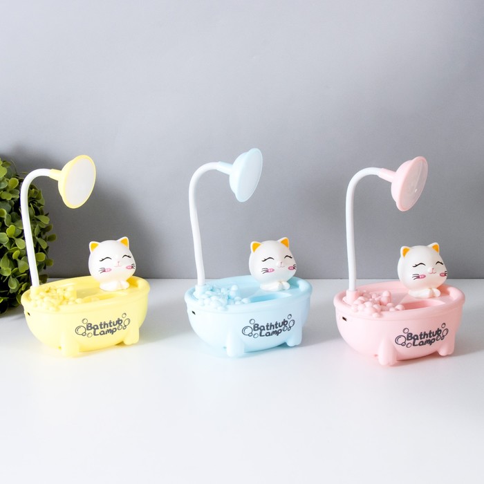 Настольная лампа "Котёнок" LED 3Вт USB МИКС 8,5х11,5х20,5 см RISALUX - Фото 1