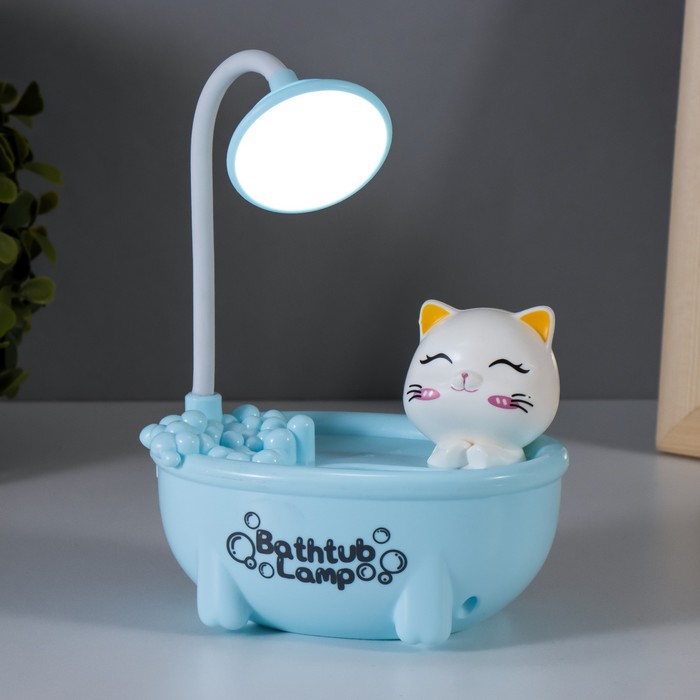 Настольная лампа "Котёнок" LED 3Вт USB МИКС 8,5х11,5х20,5 см RISALUX - фото 1907572005