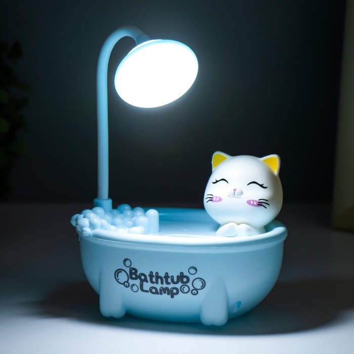 Настольная лампа "Котёнок" LED 3Вт USB МИКС 8,5х11,5х20,5 см RISALUX - фото 1907572006
