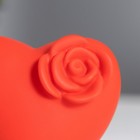 Фигурка светящаяся RISALUX «Сердце с цветочком», LED-ночник, красный, 3.2×6×6.5 см - Фото 4