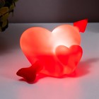 Ночник Два сердца LED красный 5х10,5х5 см RISALUX - Фото 2