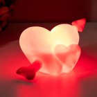 Ночник Два сердца LED красный 5х10,5х5 см RISALUX - Фото 3