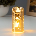 Светодиодная свеча, ночник LED RISALUX «Новый год», от батареек, 3.8×3.8×7.5 см, МИКС - Фото 6