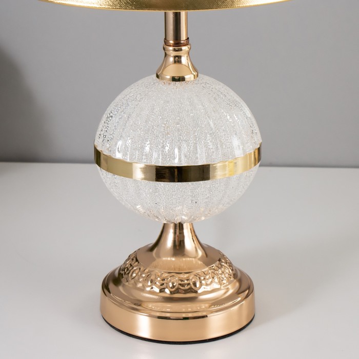 Настольная лампа "Элизабет" E27 40Вт бело-золотой 25х25х37 см RISALUX - фото 1907572101