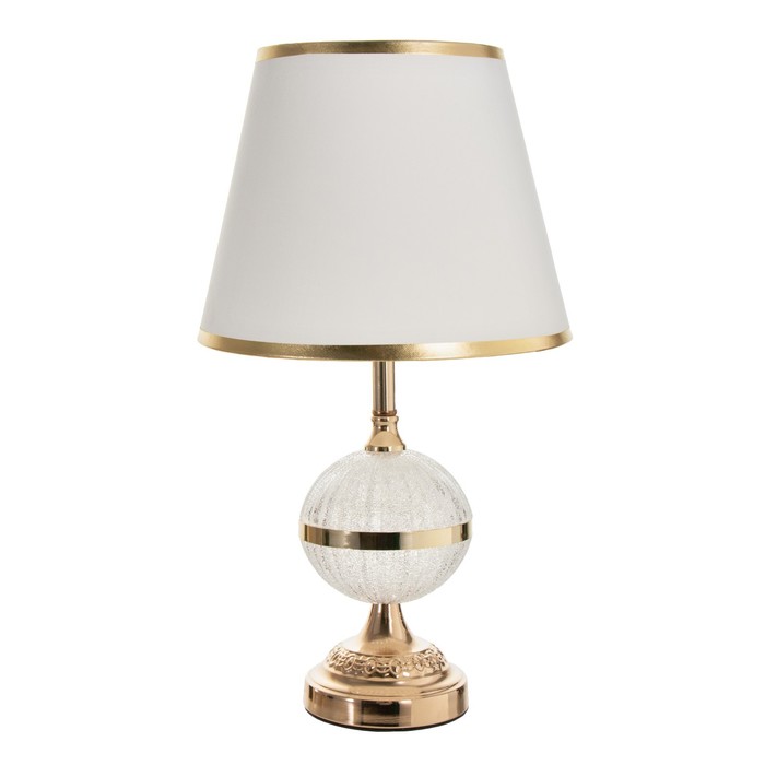 Настольная лампа "Элизабет" E27 40Вт бело-золотой 25х25х37 см RISALUX - фото 1907572103