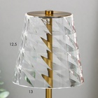 Настольная лампа "Берта" LED USB АКБ золото 13х13х29 см - фото 809488059