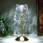 Светильник настольный RISALUX «Берта», интерьерный, USB, LED, АКБ, золото, 13×13×29 см - Фото 9