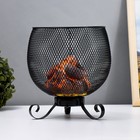 Ночник "Пламя" LED от батареек черный 17,5х17,5х19 см - фото 24383911