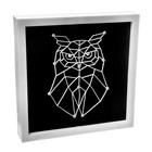 Световая картина-ночник "Сова" LED USB от батареек 3хАА белый 24,5х24,5х3,5 см RISALUX - Фото 10
