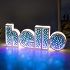 Фигурка светящаяся RISALUX «Хеллоу», LED-ночник, USB, от батареек 3×АА, белый, 36×13×4 см - Фото 1