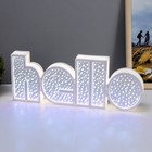 Фигурка светящаяся RISALUX «Хеллоу», LED-ночник, USB, от батареек 3×АА, белый, 36×13×4 см - Фото 3