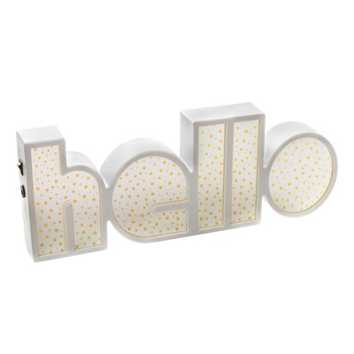 Фигурка световая RISALUX «Хеллоу», LED-ночник, USB, от батареек 3×АА, белый, 36×13×4 см