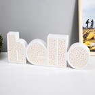 Фигурка светящаяся RISALUX «Хеллоу», LED-ночник, USB, от батареек 3×АА, белый, 36×13×4 см - Фото 4