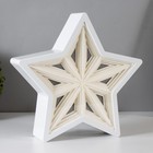 Ночник "Звезда" LED USB от батареек 3хАА белый 22,5х22,5х5 см RISALUX - фото 21897184