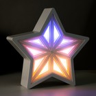 Ночник "Звезда" LED USB от батареек 3хАА белый 22,5х22,5х5 см RISALUX - Фото 3