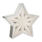 Ночник "Звезда" LED USB от батареек 3хАА белый 22,5х22,5х5 см RISALUX - фото 21897191