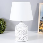Настольная лампа "Ассанти" Е14 40Вт бело-серый 19,5х19,5х32 см RISALUX - фото 319148596