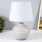 Настольная лампа "Глория" E14 40Вт серый 22,5х22,5х32 см RISALUX - фото 280868670
