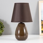 Настольная лампа "Джина" E14 40Вт шоколадный 18х18х29 см RISALUX - фото 300774906