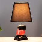Настольная лампа «Дасия» E14 40 Вт черно-красный 18×18×29 см RISALUX - Фото 2