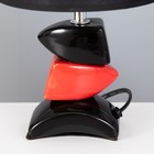 Настольная лампа «Дасия» E14 40 Вт черно-красный 18×18×29 см RISALUX - фото 3802235