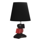 Настольная лампа «Дасия» E14 40 Вт черно-красный 18×18×29 см RISALUX - фото 3802238