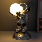 Ночник "Космонавт" LED от батареек серебро 16х16х30,5 см RISALUX - Фото 3