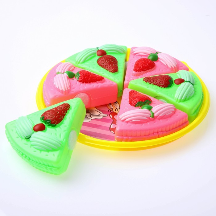 Игровой набор «Чаепитие», Минни Маус, тортик и фрукты на липучках 58343