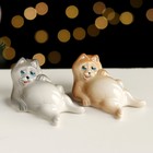 Сувенир "Кот ленивый" 4х4х7 см ,фарфор цвет МИКС - фото 24383922