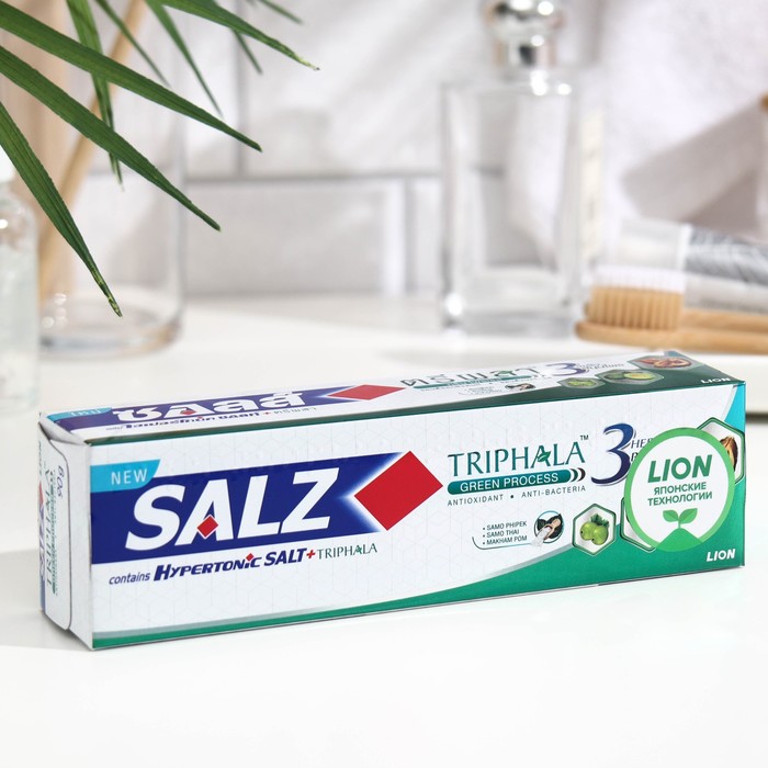 Зубная паста LION Thailand Salz Herbal с гипертонической солью и трифалой, 90 г - Фото 1