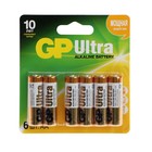 Батарейка алкалиновая GP Ultra, AA, LR6-6BL, 1.5В, блистер, 6 шт. - фото 1255325
